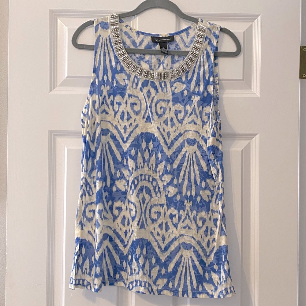 Blue and White Top
